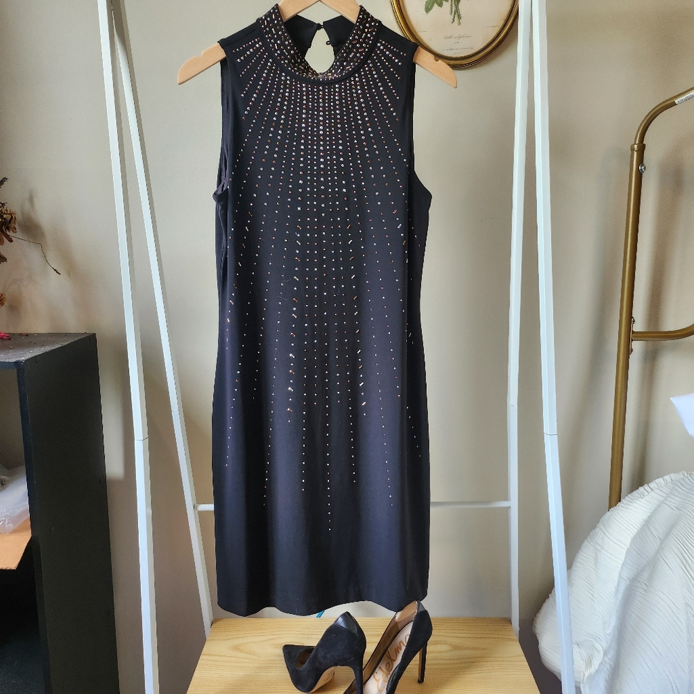 Black jeweled dress